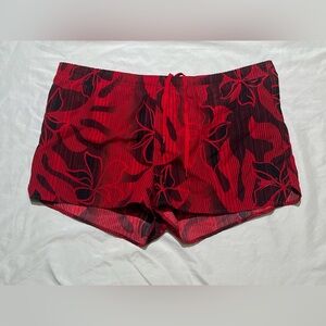 Speedo Swim Board Shorts Trucks Red Floral Pockets Drawstring size Large men’s